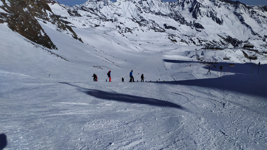 Am Eisjoch waren recht viele Anfänger unterwegs