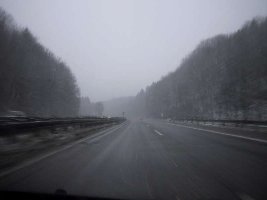 Anfahrt mit teilweise heftigsten Niederschlägen, kommt auf dem Bild aber ned so gut raus