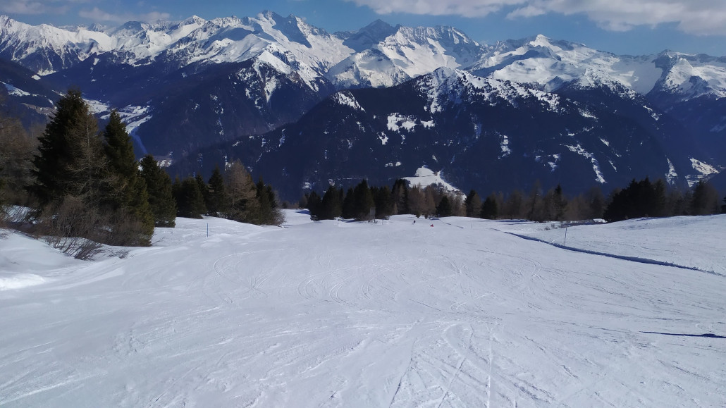 Auch dort war es leer und die Pisten in perfektem Zustand