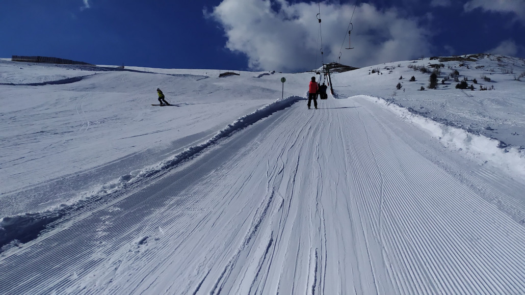 Die Kuppen auf der Piste machen echt Spaß