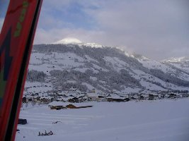 beim rauffahrn in der Alpenrosenbahn Blick zur Hohen Salve