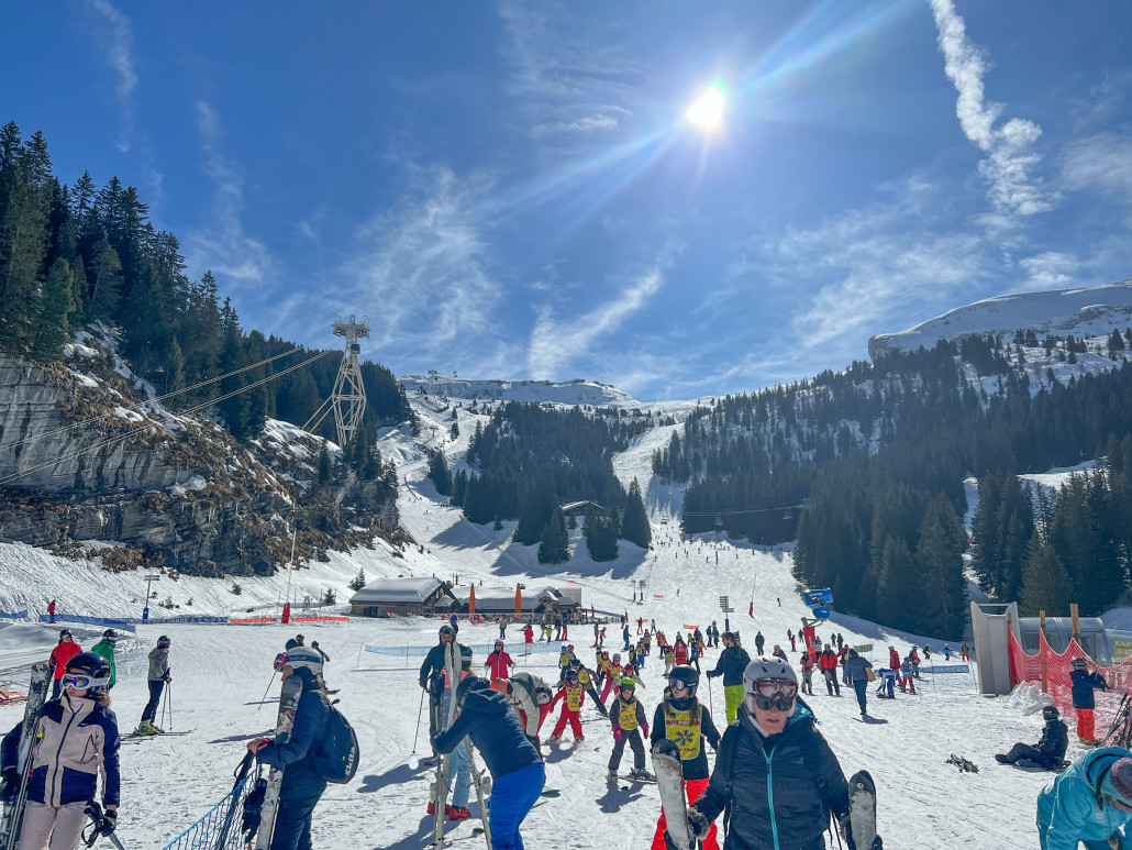 Blick Telepherique auf das Skigebiet