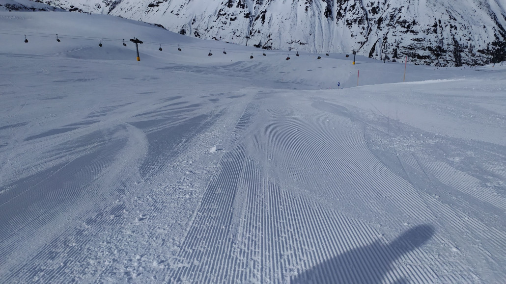 Hier war es ganz gut zu fahren, aber eher hart und etwas wellig