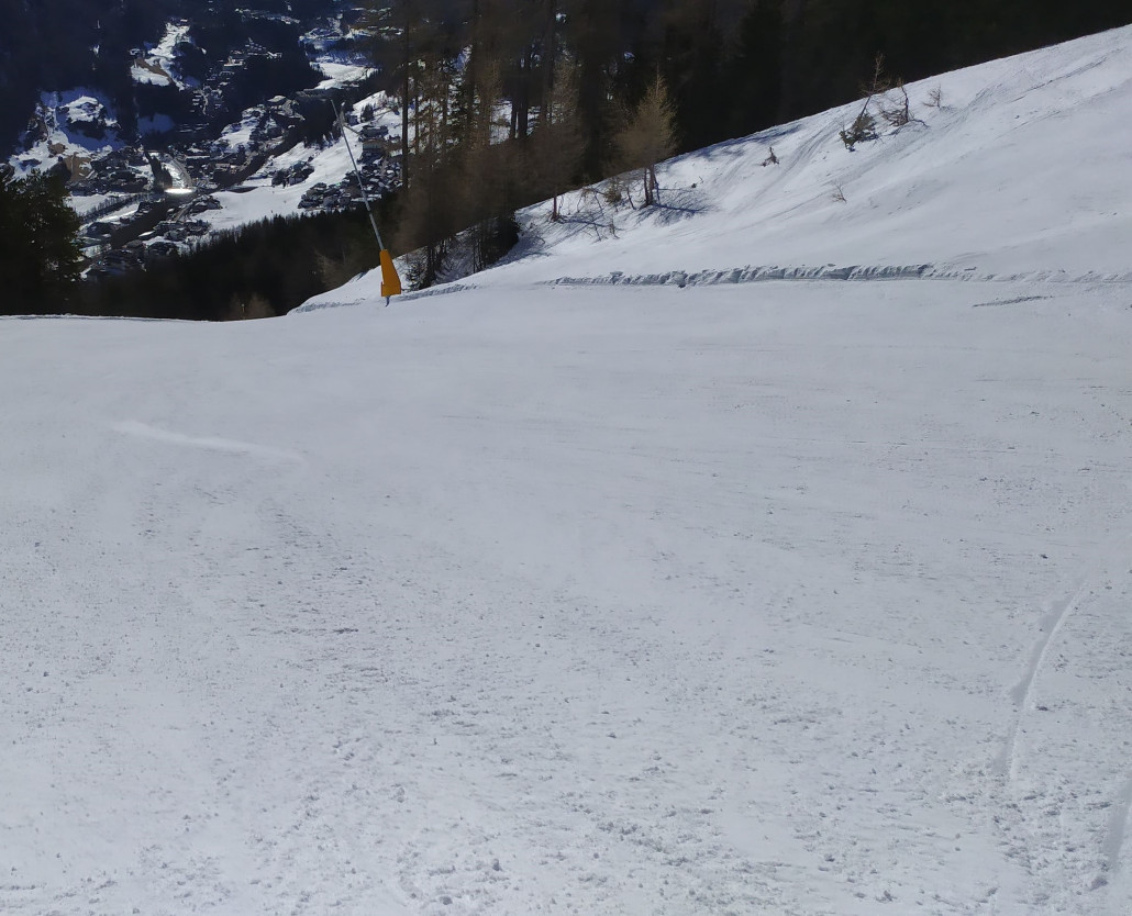 Die Talabfahrt macht echt Spaß und ist vormittags noch ruhig