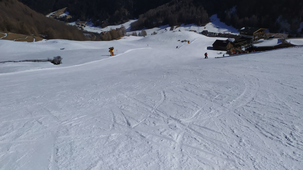 Der Schnee war im Tal auch schon angenehm zu fahren