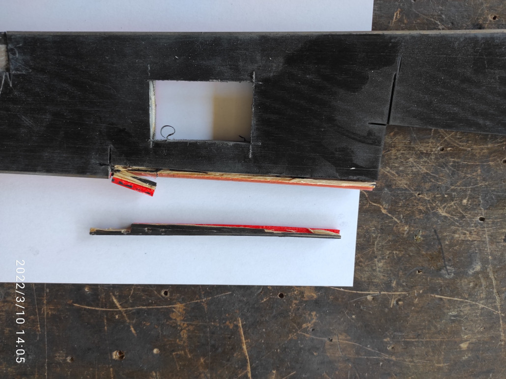 Kante mit Verklebung