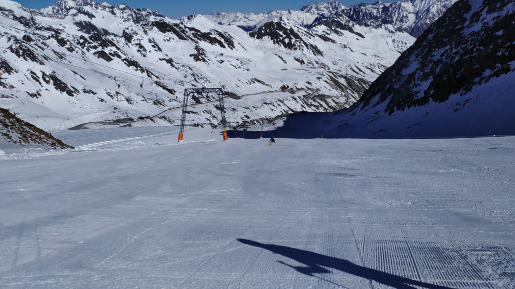 Leider war die Piste am SL Seiterjöchl nicht gut präpariert, sonst mag ich den Hang sehr gern