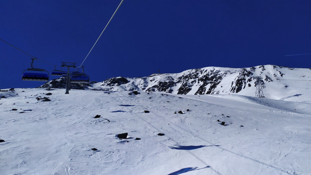 Blick zur spektakulären 3S Bahn