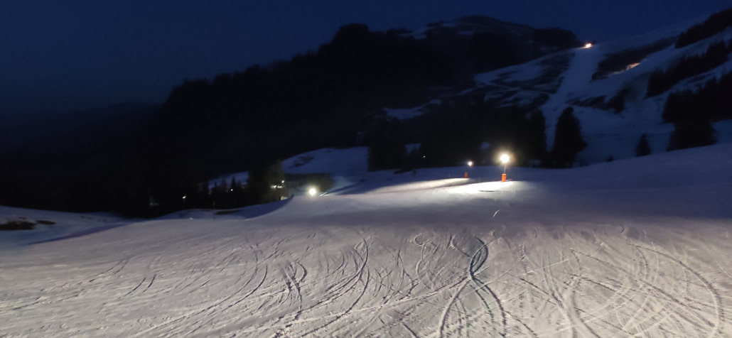 Piste oben, ganz gut zu fahren