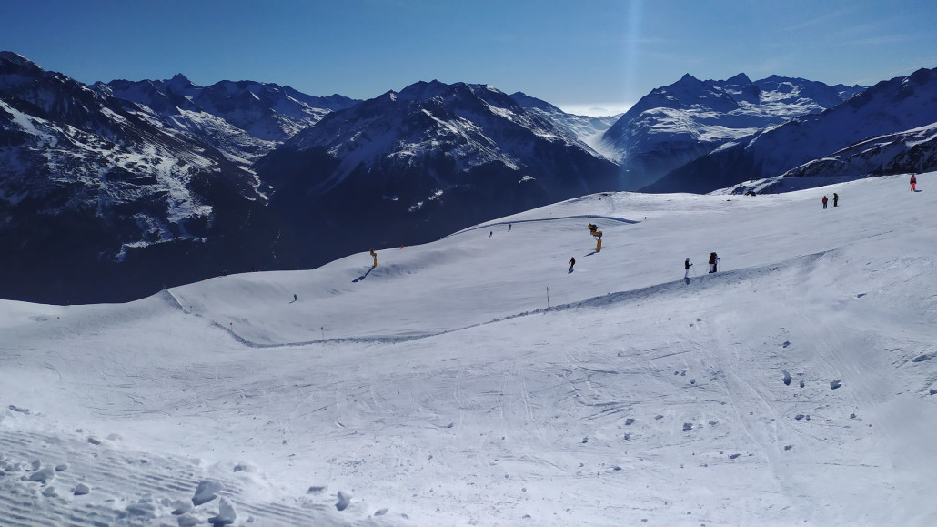 Die Pisten am Langegg noch gut in Schuss