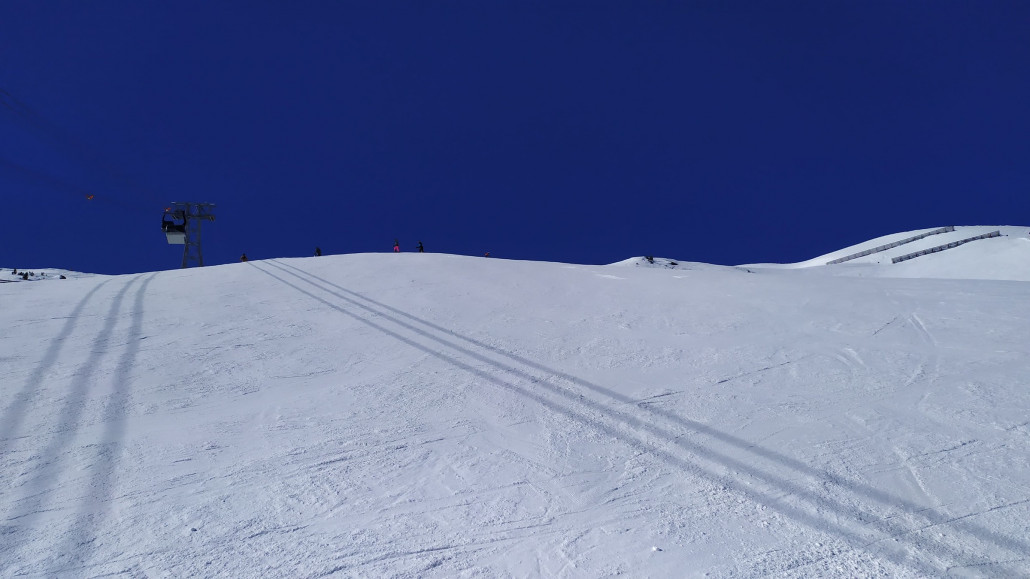 Blick nach oben von der Gaisslachkogel Mittelstation