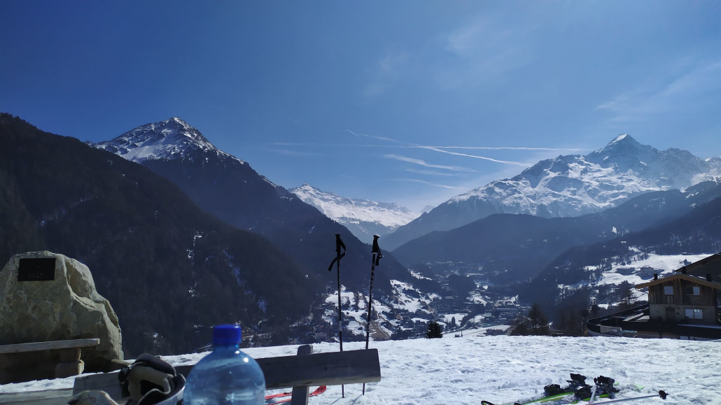 Brotzeit gab es dann wieder mit Aussicht