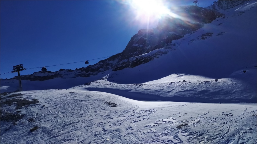 Blick zum Gletscherbus