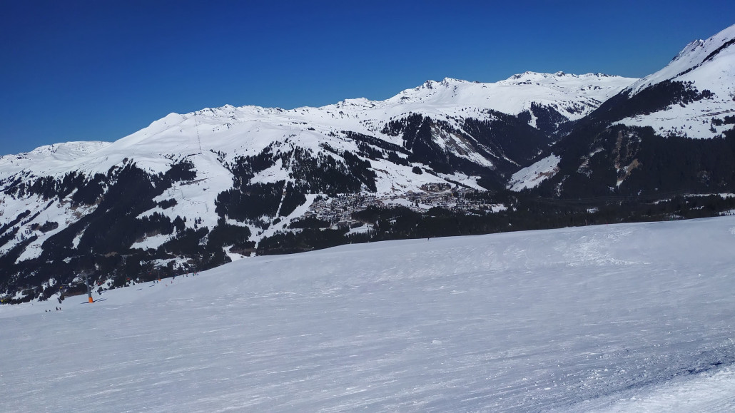 Sprung hinüber, Panorama nach Königsleiten