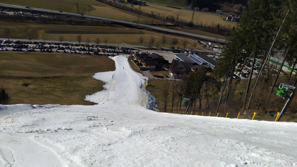Die Talabfahrt hält noch gut