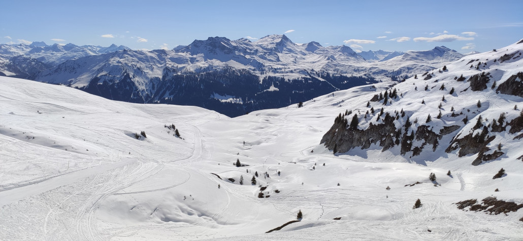 Skiroute 12, flacher Teil unten