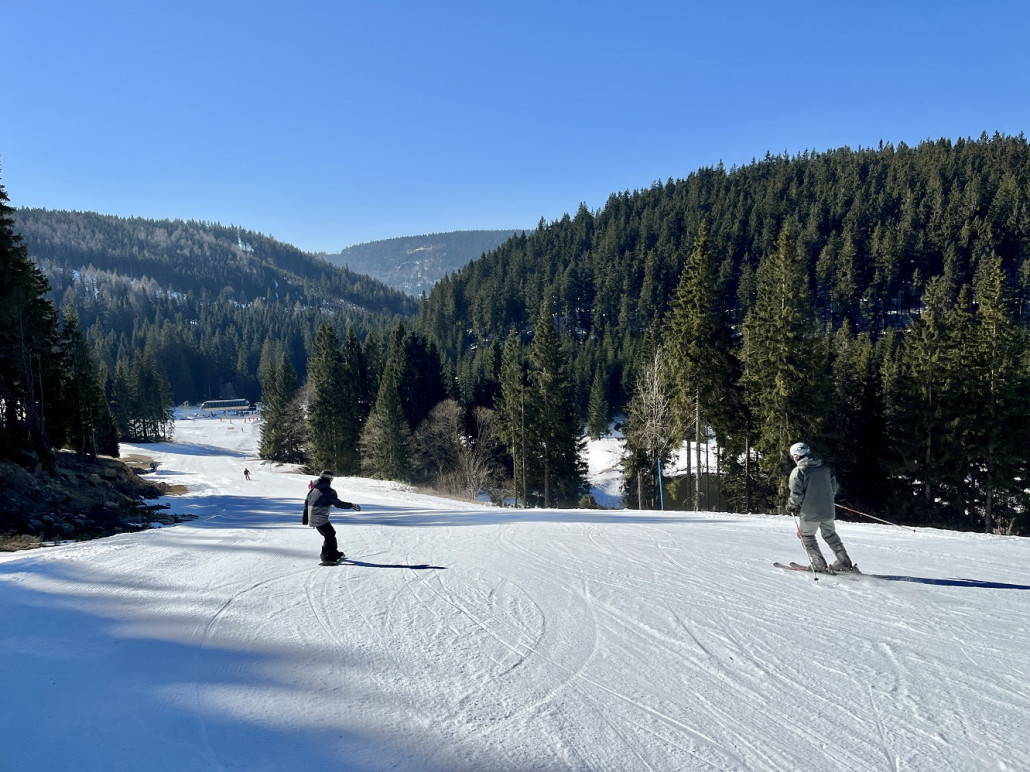 Insgesamt auch diese Abfahrt prima pulvrig bis 14Uhr