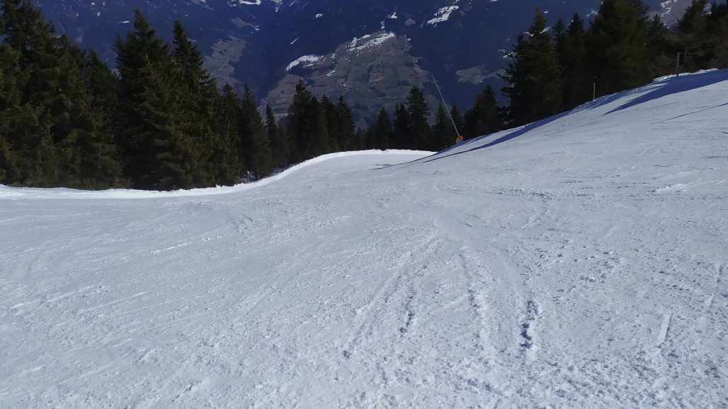 Zum Mittagessen ging es zum Auto, die Talabfahrt war wirklich in super Zustand