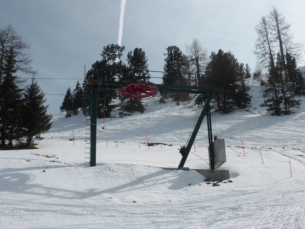 die Bergstation des Galsterbergalmlifts. Ist zwar kurz, hat zum Ende hin aber eine gute Steigung