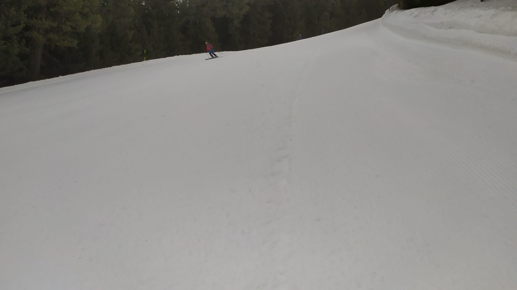 Leider auch mit Absätzen in den Pisten
