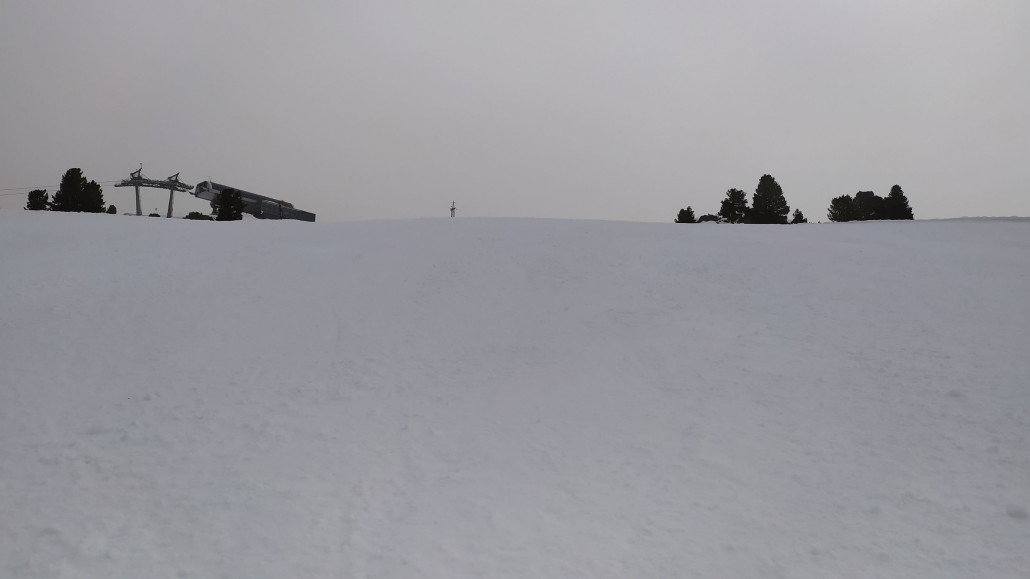 Der Himmel war bedeckt, die Sicht auf die Knollen aber immerhin gut