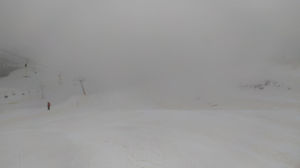 Oben war die Sicht teils durchwachsen