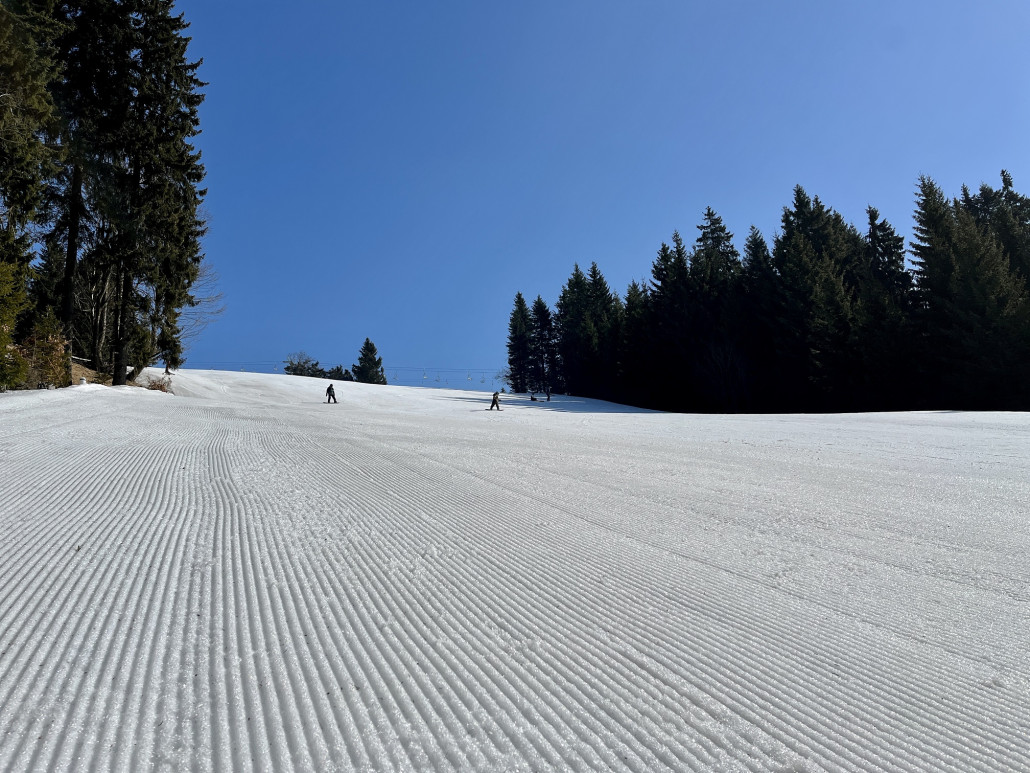 Kurz nach 10Uhr wechselten wir auf eine fast jungfräuliche Piste 18 "Moser"...