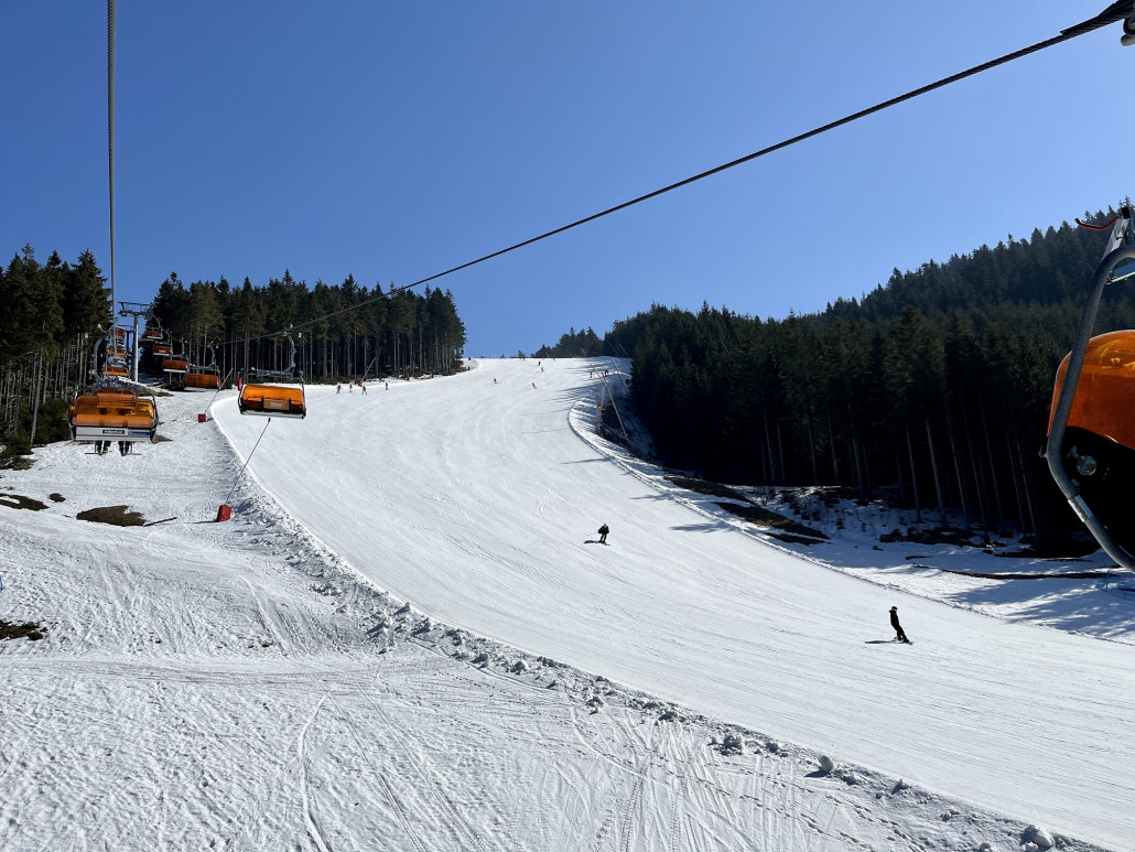 10.30Uhr kamen wir an der Jachymovska an, die sah super aus war uns da aber tlw. noch zu glatt...