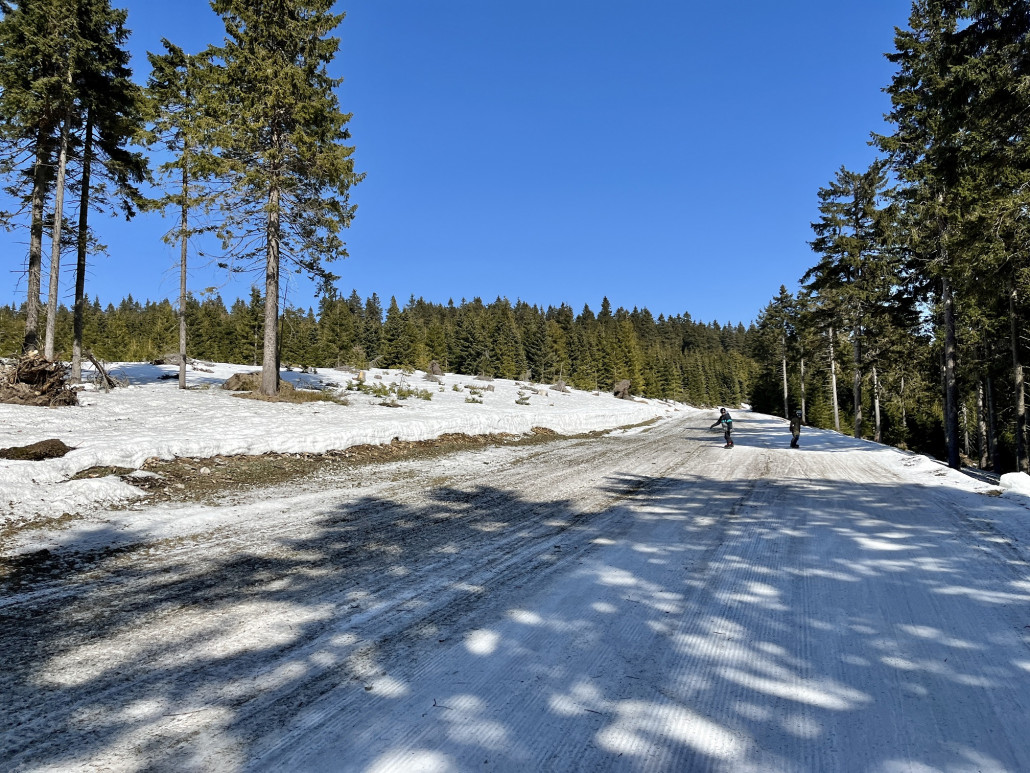 ...kristisch ist nur dieser Bereich im unteren Drittel, das könnte bei der vielen Sonne bis zum kommenden Wochenende abreißen wenn da nicht irgendwoher Schnee nachgelegt wird