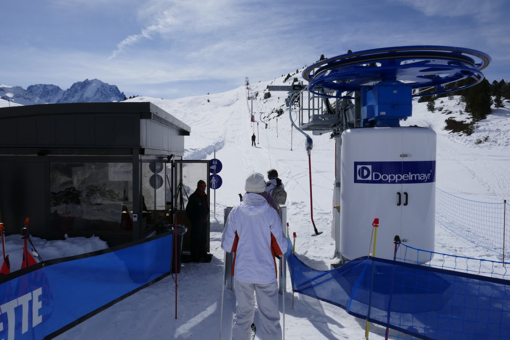 „Neuer“ Posettes Doppelmayr Teller-SL von 2019 mit ganzer Trasse