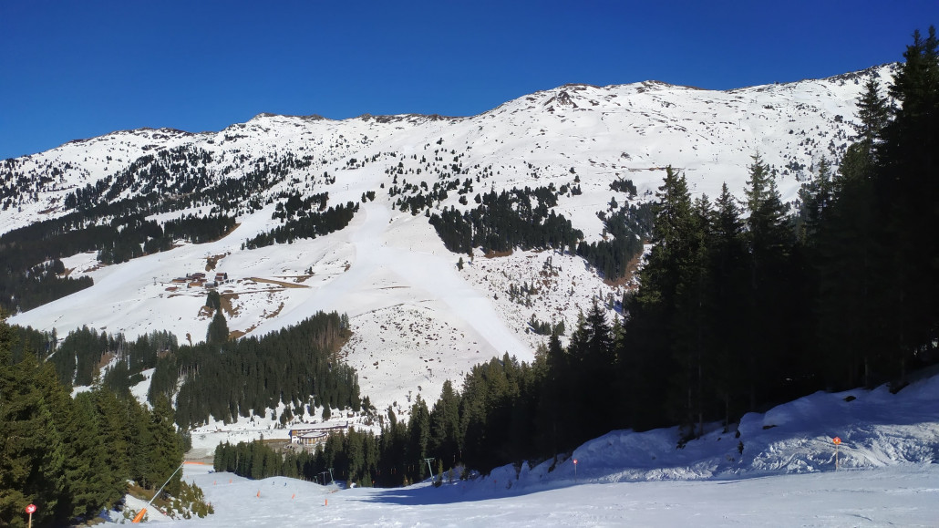 Blick zur Nordseite in Hochfügen, nachmittags war wirklich gar nichts mehr los