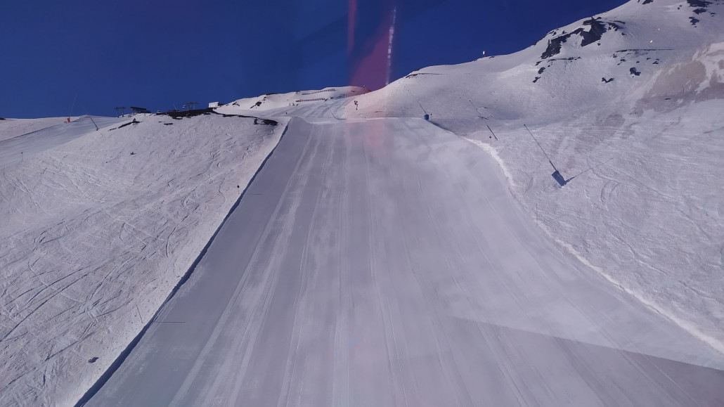 Morgens geht es immer erstmal den Wimbach nach oben, die Pisten sehen lecker aus :D