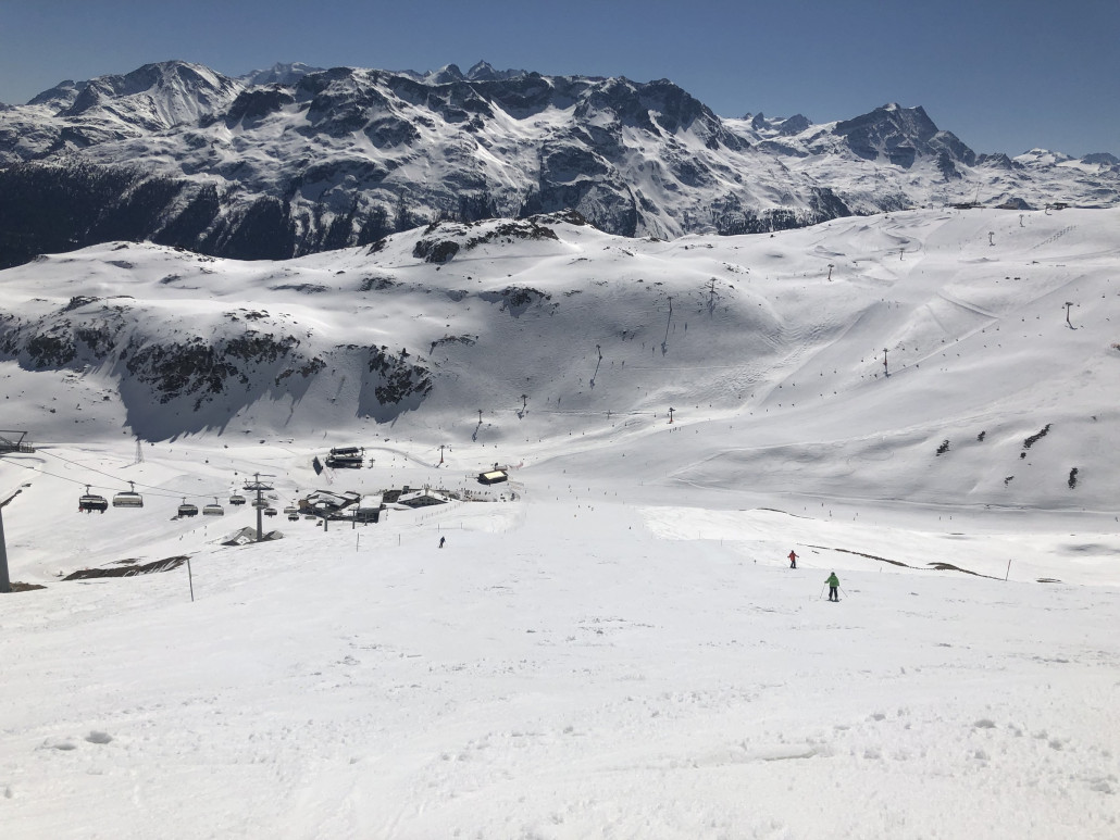 Die schwarze Piste an der KSB6 Trais Fluors