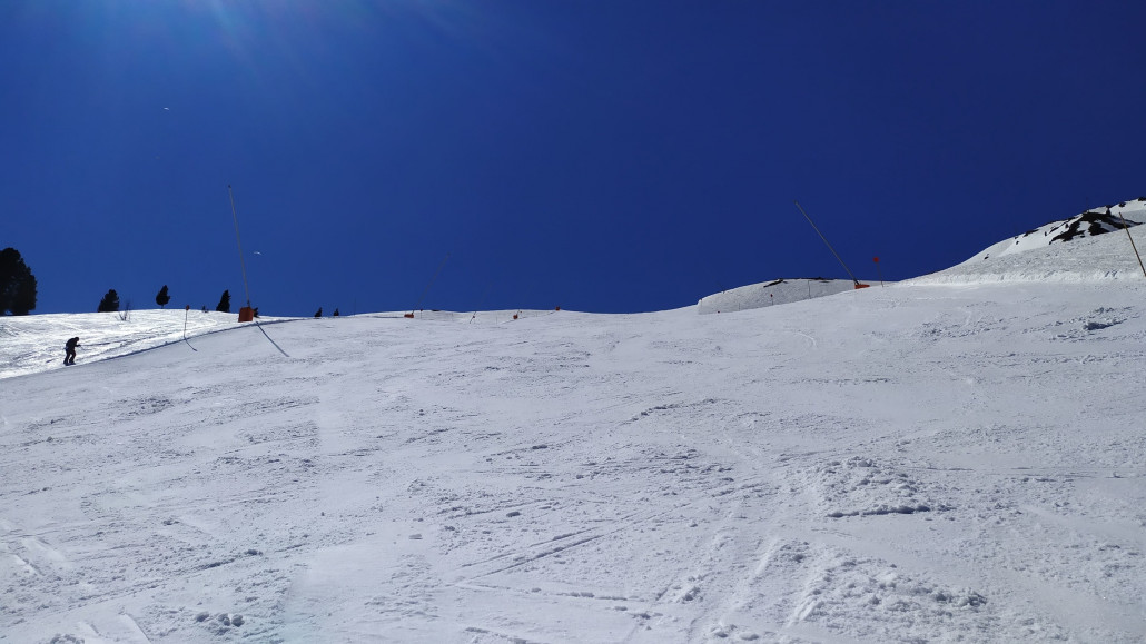Auch die Pisten rechts des Schnee-Express gingen wieder sehr gut