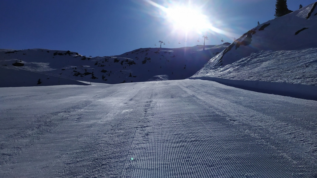 Die Piste am Kreuzjoch war dafür herrlich weich