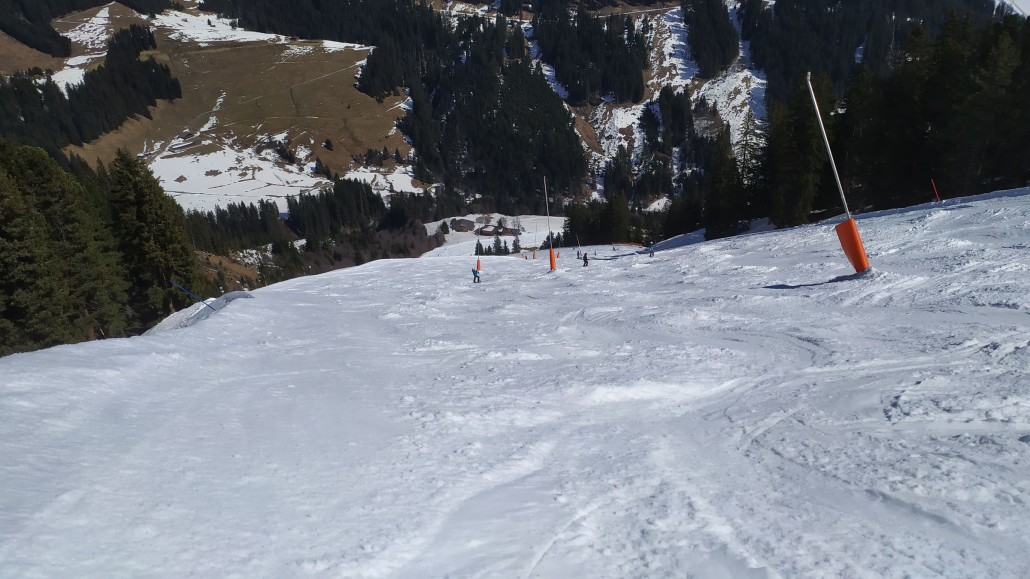 Die Abfahrt am Krumbach war noch besser als erwartet, die Buckel waren gut zu fahren
