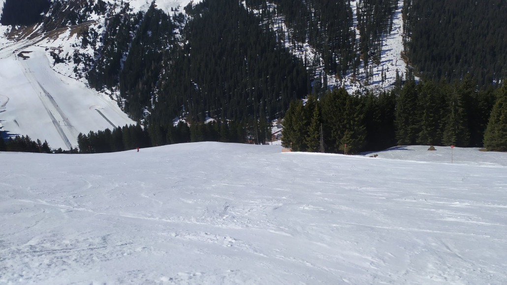 An der Holzalm firnte es gerade auf und es gab noch keine Buckel