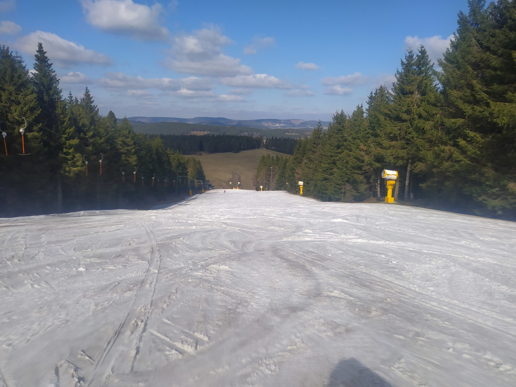 Bremberg-Piste um 16 Uhr