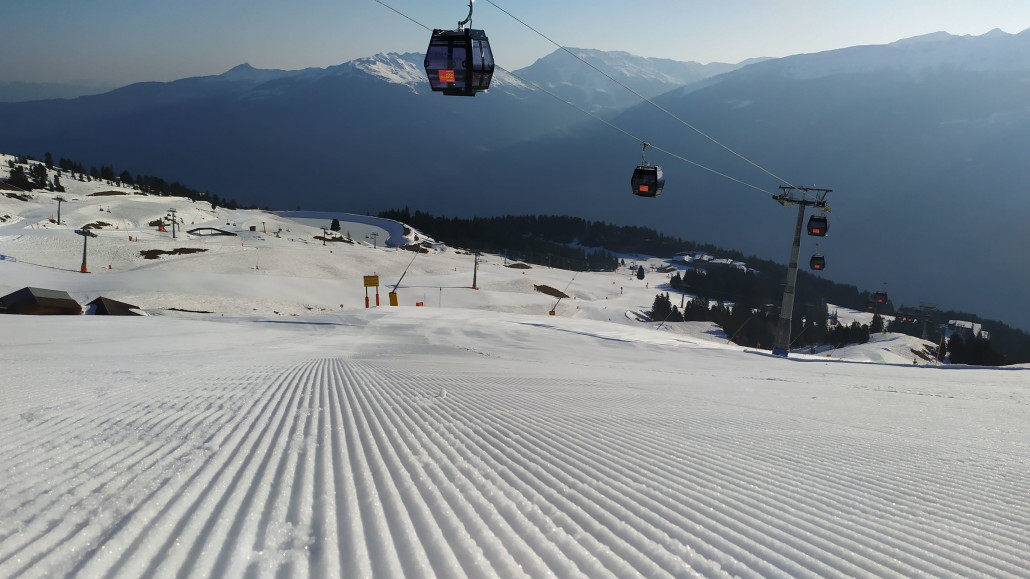 Die Variante unter der Wimbach Gondel hindurch war ebenfalls gut, nur unten dann eisig hart