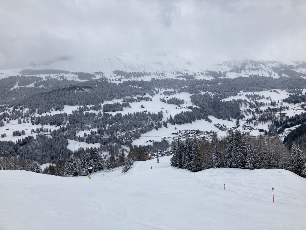 83. Ebenfalls gut. Der letzte Hang vor der Brücke über den Bach hat nicht mehr viel Schnee.