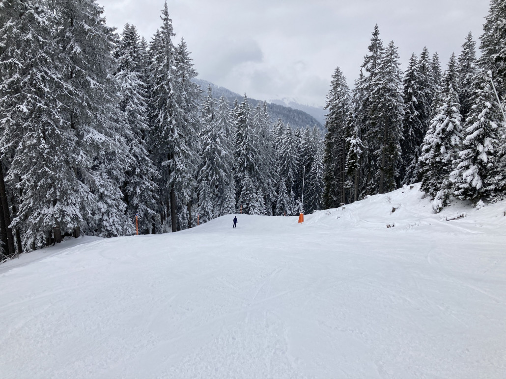 Die 28a wird hier im Forum immer wieder verschrien. Mir gefällt die Abfahrt eigentlich ganz gut. Klar, der erste Teil ist definitiv nicht blau und auch nicht wahnsinnig attraktiv, aber davon abgesehen finde ich die Piste ganz in Ordnung. Sieben Wiederholungen würde ich hier dennoch nicht machen.