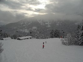 Die Sonne lässt auf schöne Bilder hoffen. Doch der Nebel folgt. (26.12.05)