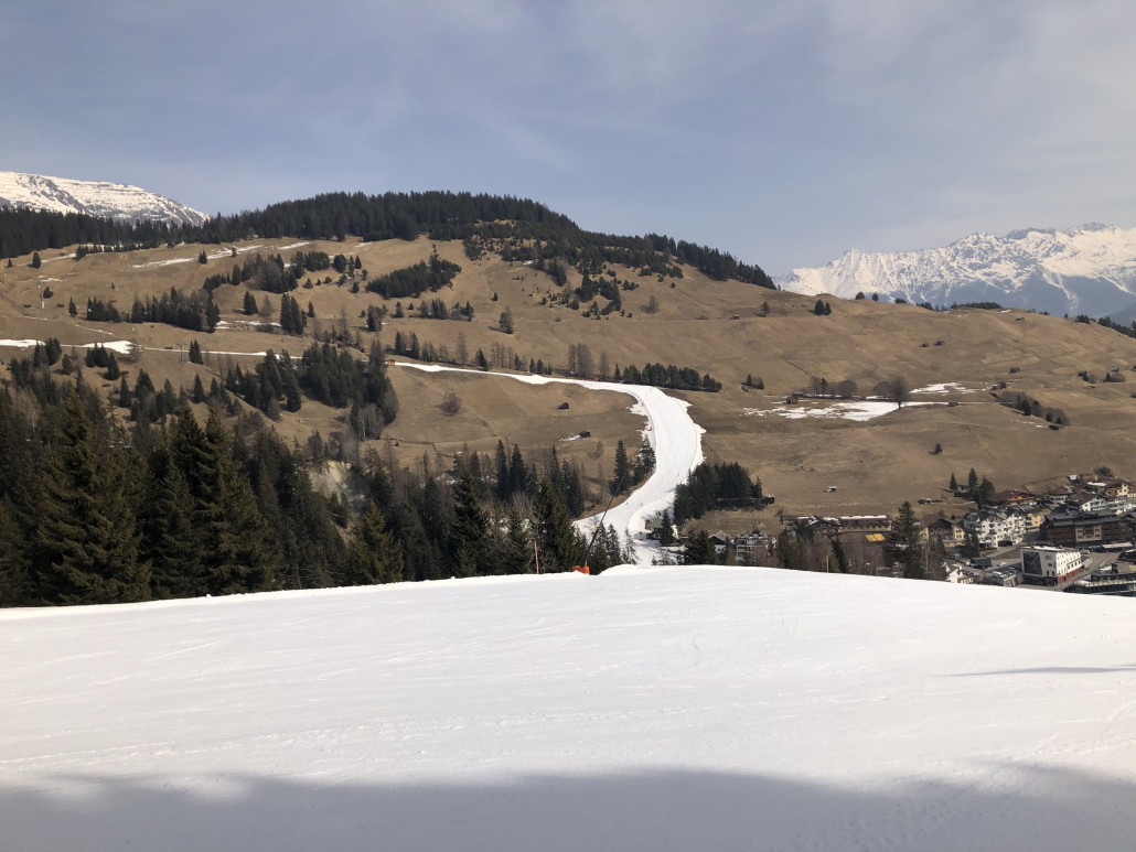 21.03. Waldabfahrt Serfaus mit Blick auf den Bereich Mittelabfahrt / Südabfahrt
