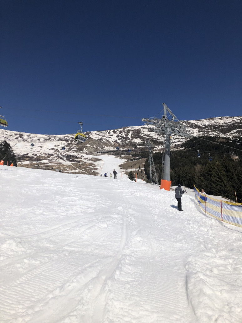 22.03. Verbindung Möseralm zur Sattelbahn / Rastbahn zu Fuss wegen Stromausfall