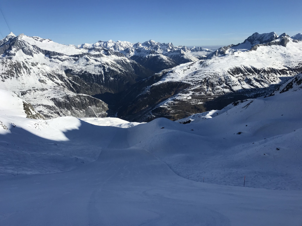 Gletscherabfahrt traumhaft