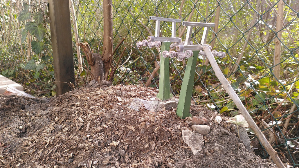 Stützen vor der Bergstation