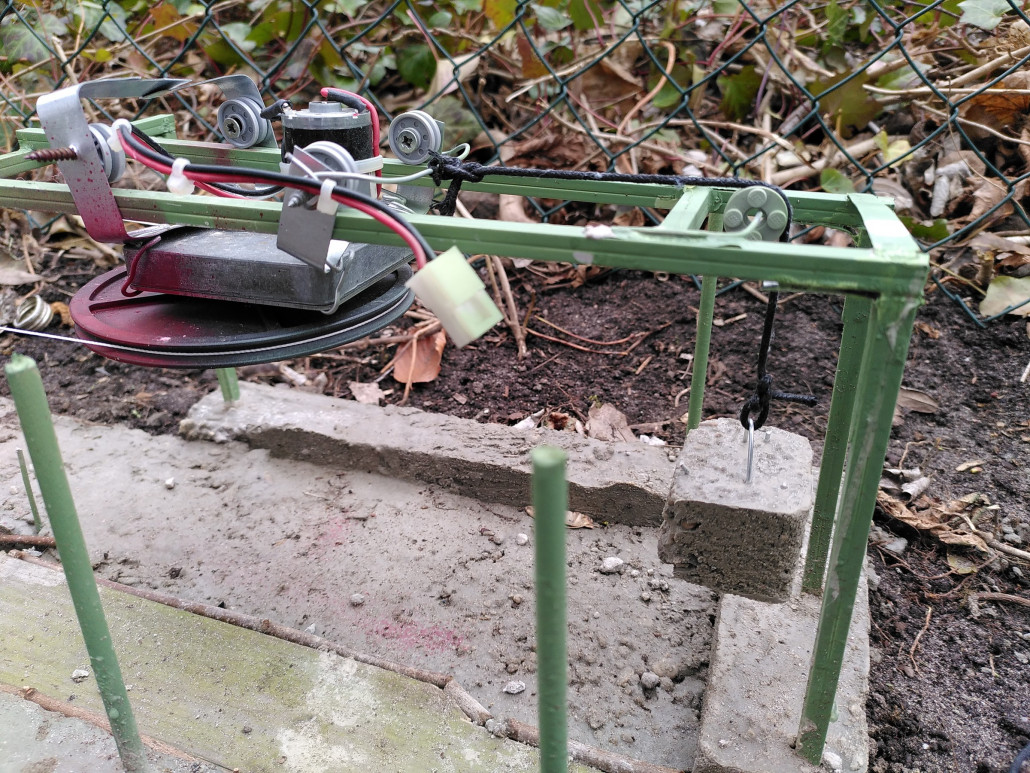 Spannschlitten mit Gewicht