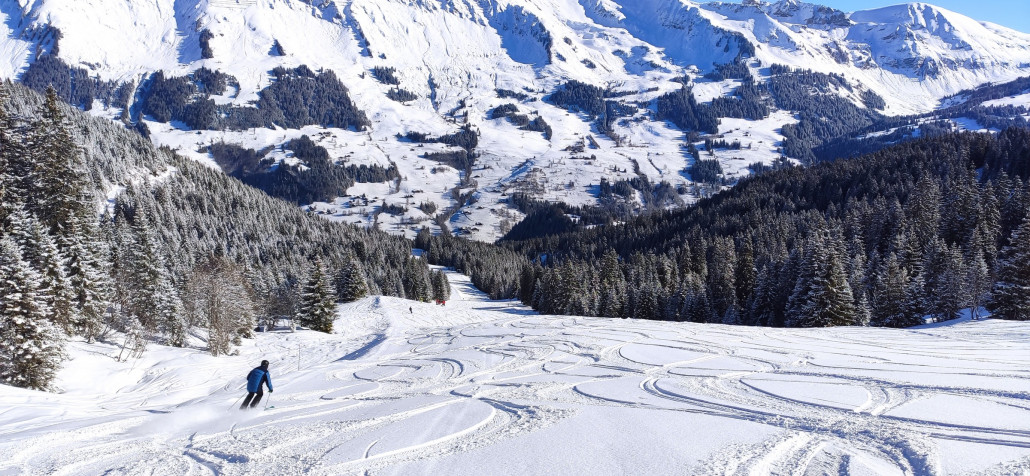 Powder Piste nach Ruvine