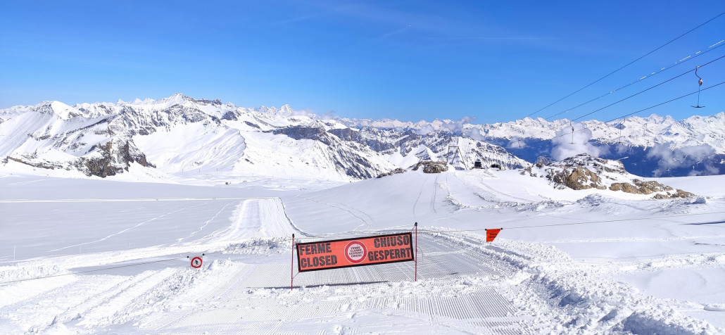 eingeschränktes Programm auf dem Gletscher