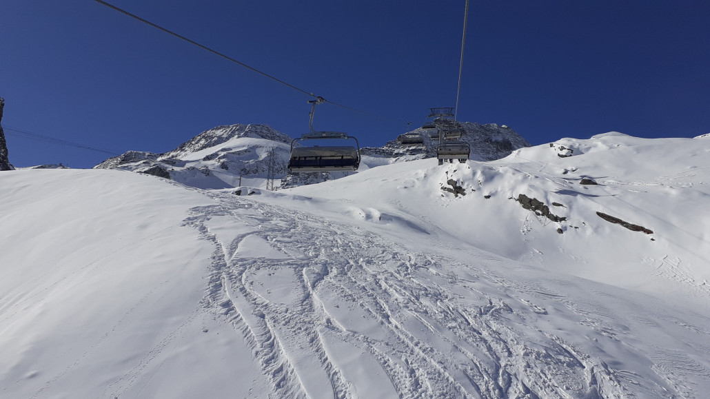 Die Piste 6 Moräne - immer noch nicht geöffnet...